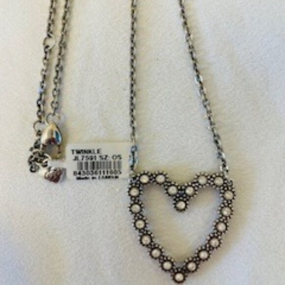 Brighton Twinkle Floating Heart Necklace Silver - Picture 2 of 4